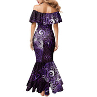 Matariki New Zealand Maori Koru Art Tattoo Mermaid Dress New Year Galaxy Purple Sky Style LT03 - Polynesian Pride