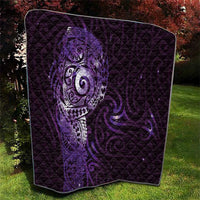 Matariki New Zealand Maori Koru Art Tattoo Quilt New Year Galaxy Purple Sky Style LT03 - Polynesian Pride