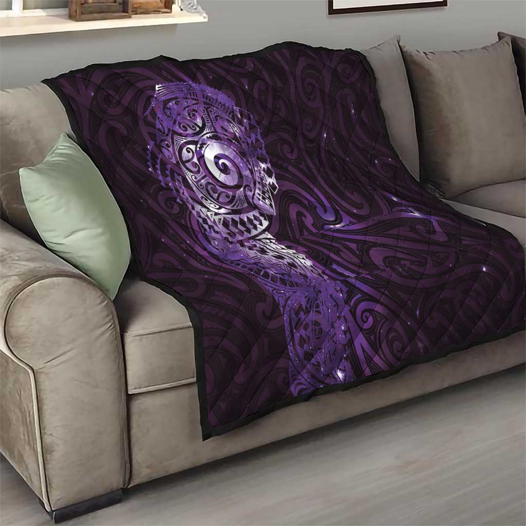 Matariki New Zealand Maori Koru Art Tattoo Quilt New Year Galaxy Purple Sky Style LT03 - Polynesian Pride
