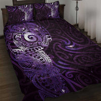 Matariki New Zealand Maori Koru Art Tattoo Quilt Bed Set New Year Galaxy Purple Sky Style LT03 Purple - Polynesian Pride