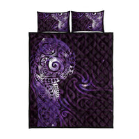 Matariki New Zealand Maori Koru Art Tattoo Quilt Bed Set New Year Galaxy Purple Sky Style LT03 - Polynesian Pride