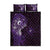 Matariki New Zealand Maori Koru Art Tattoo Quilt Bed Set New Year Galaxy Purple Sky Style