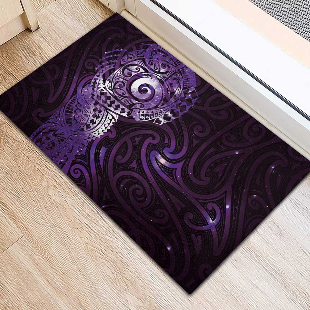 Matariki New Zealand Maori Koru Art Tattoo Rubber Doormat New Year Galaxy Purple Sky Style LT03 - Polynesian Pride
