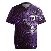 Matariki New Zealand Maori Koru Art Tattoo Rugby Jersey New Year Galaxy Purple Sky Style LT03 Purple - Polynesian Pride