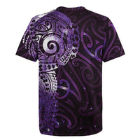 Matariki New Zealand Maori Koru Art Tattoo Rugby Jersey New Year Galaxy Purple Sky Style LT03 - Polynesian Pride
