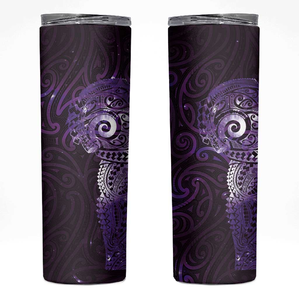 Matariki New Zealand Maori Koru Art Tattoo Skinny Tumbler New Year Galaxy Purple Sky Style LT03 Purple - Polynesian Pride