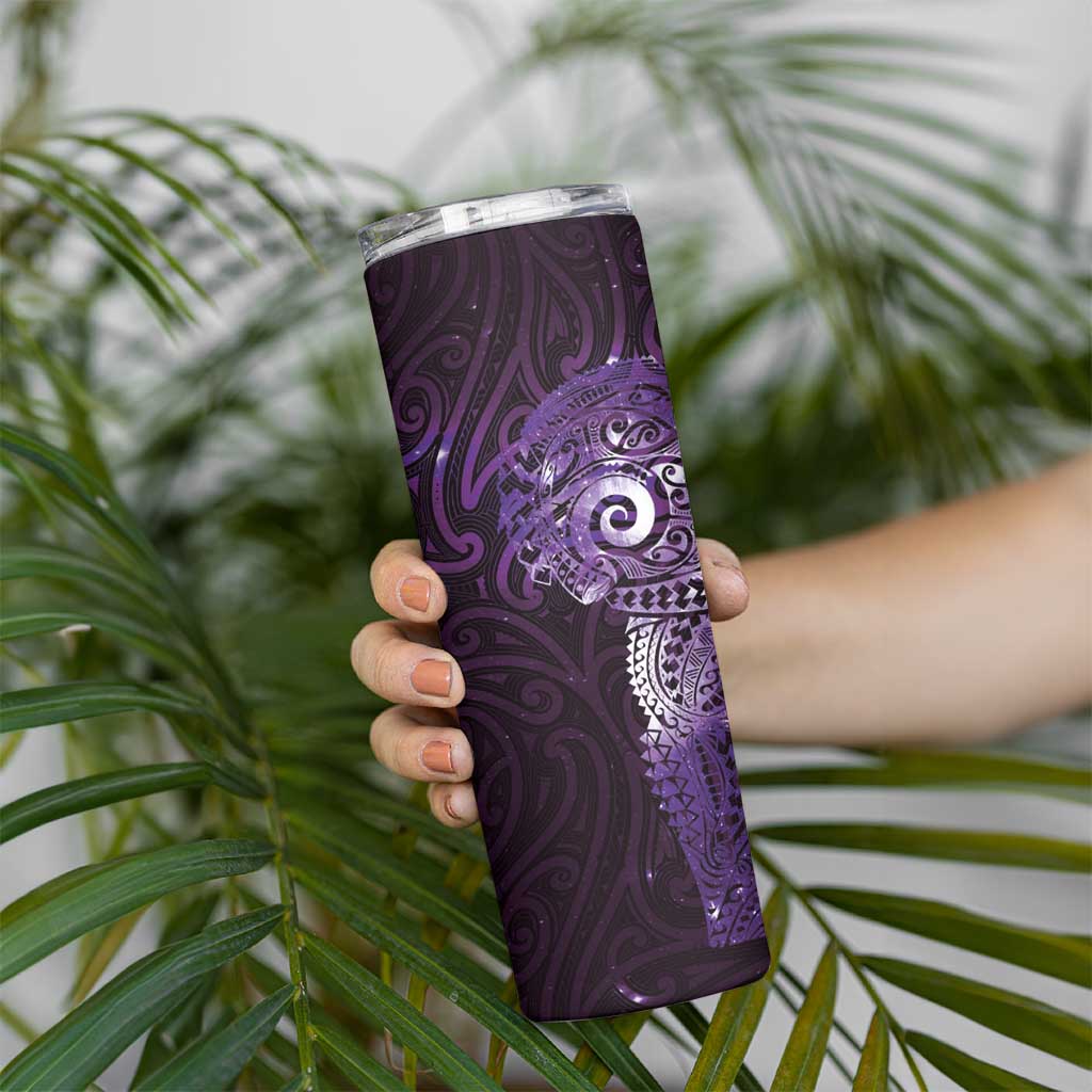 Matariki New Zealand Maori Koru Art Tattoo Skinny Tumbler New Year Galaxy Purple Sky Style LT03 - Polynesian Pride