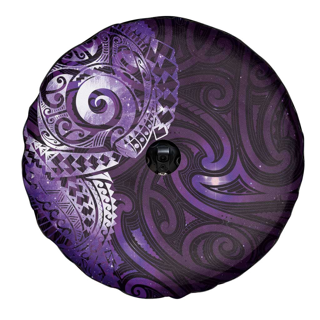 Matariki New Zealand Maori Koru Art Tattoo Spare Tire Cover New Year Galaxy Purple Sky Style LT03 - Polynesian Pride
