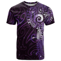 Matariki New Zealand Maori Koru Art Tattoo T Shirt New Year Galaxy Purple Sky Style LT03 Purple - Polynesian Pride