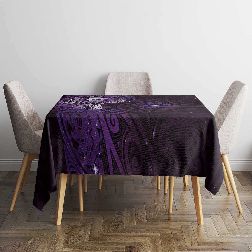 Matariki New Zealand Maori Koru Art Tattoo Tablecloth New Year Galaxy Purple Sky Style LT03 - Polynesian Pride