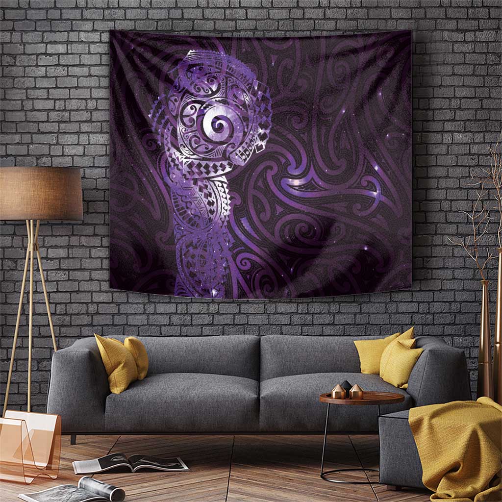 Matariki New Zealand Maori Koru Art Tattoo Tapestry New Year Galaxy Purple Sky Style LT03 Purple - Polynesian Pride