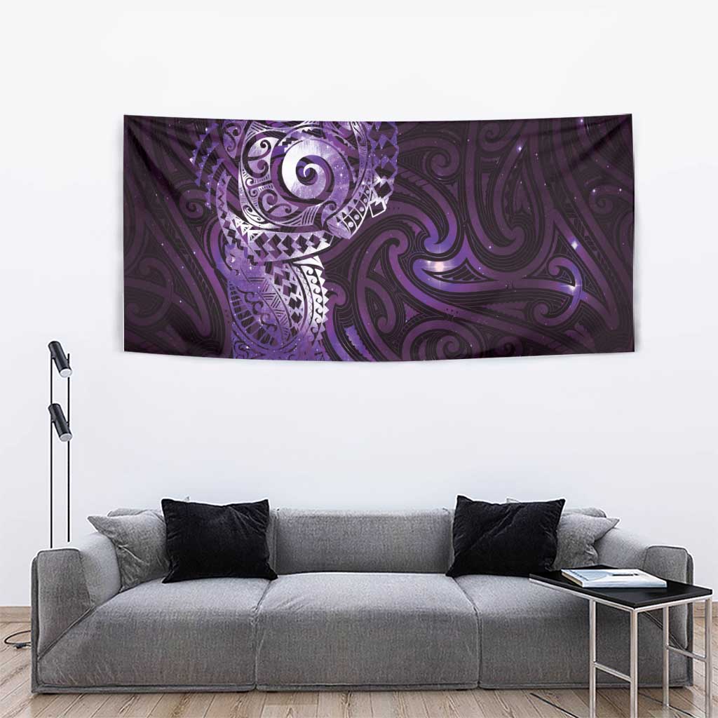 Matariki New Zealand Maori Koru Art Tattoo Tapestry New Year Galaxy Purple Sky Style LT03 - Polynesian Pride