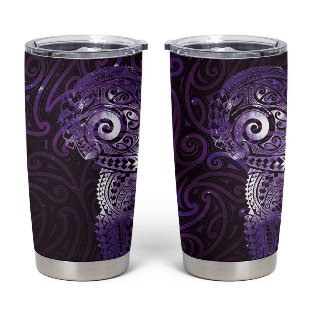 Matariki New Zealand Maori Koru Art Tattoo Tumbler Cup New Year Galaxy Purple Sky Style
