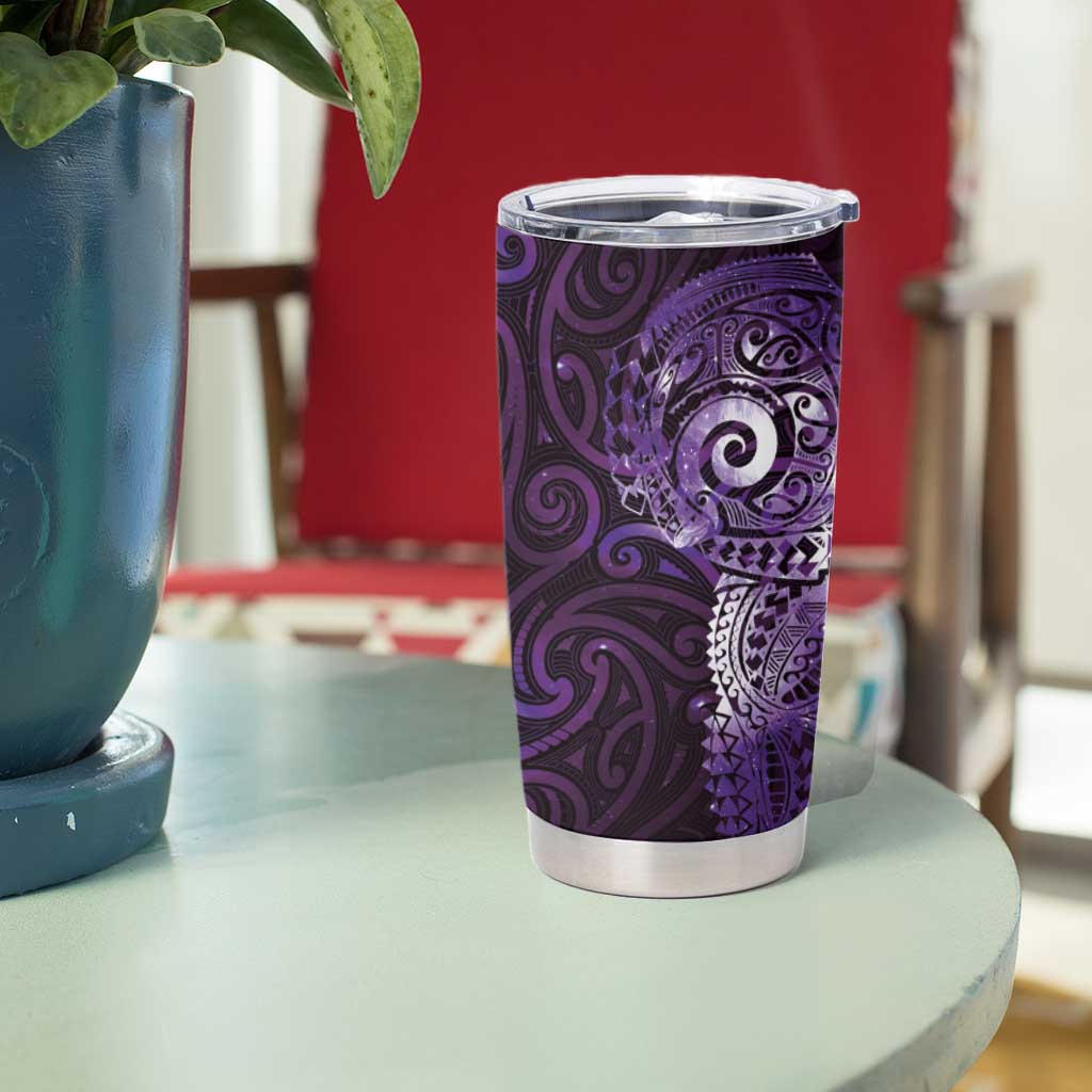 Matariki New Zealand Maori Koru Art Tattoo Tumbler Cup New Year Galaxy Purple Sky Style LT03 - Polynesian Pride