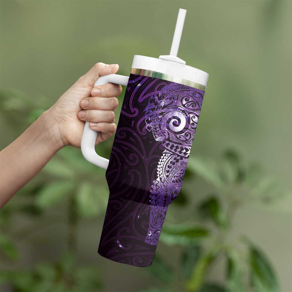 Matariki New Zealand Maori Koru Art Tattoo Tumbler With Handle New Year Galaxy Purple Sky Style LT03 - Polynesian Pride