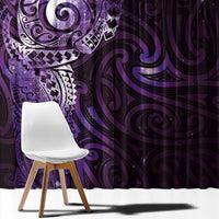 Matariki New Zealand Maori Koru Art Tattoo Window Curtain New Year Galaxy Purple Sky Style LT03 - Polynesian Pride