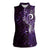Matariki New Zealand Maori Koru Art Tattoo Women Sleeveless Polo Shirt New Year Galaxy Purple Sky Style