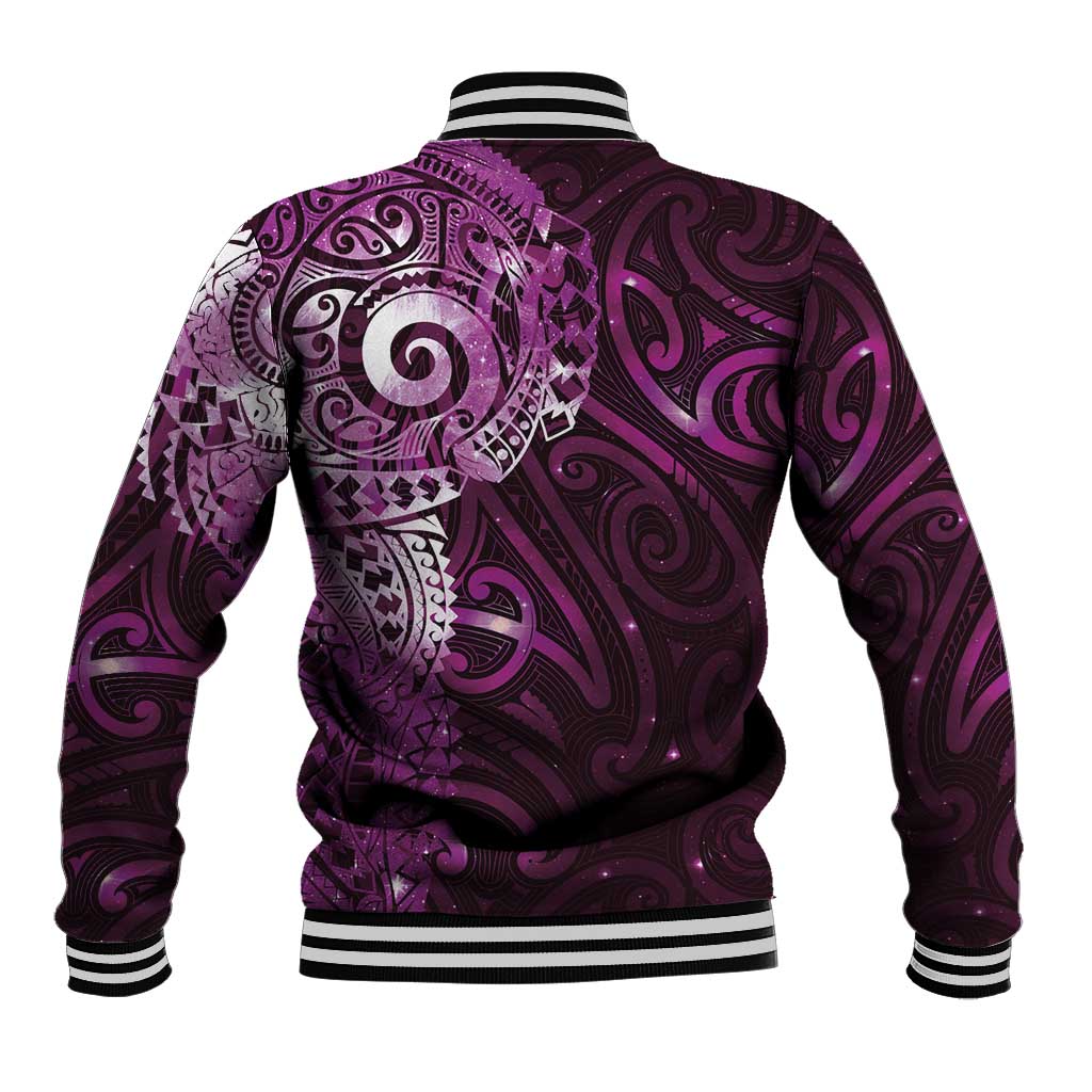 Matariki New Zealand Maori Koru Art Tattoo Baseball Jacket New Year Galaxy Pink Sky Style LT03 - Polynesian Pride