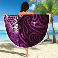 Matariki New Zealand Maori Koru Art Tattoo Beach Blanket New Year Galaxy Pink Sky Style LT03 - Polynesian Pride