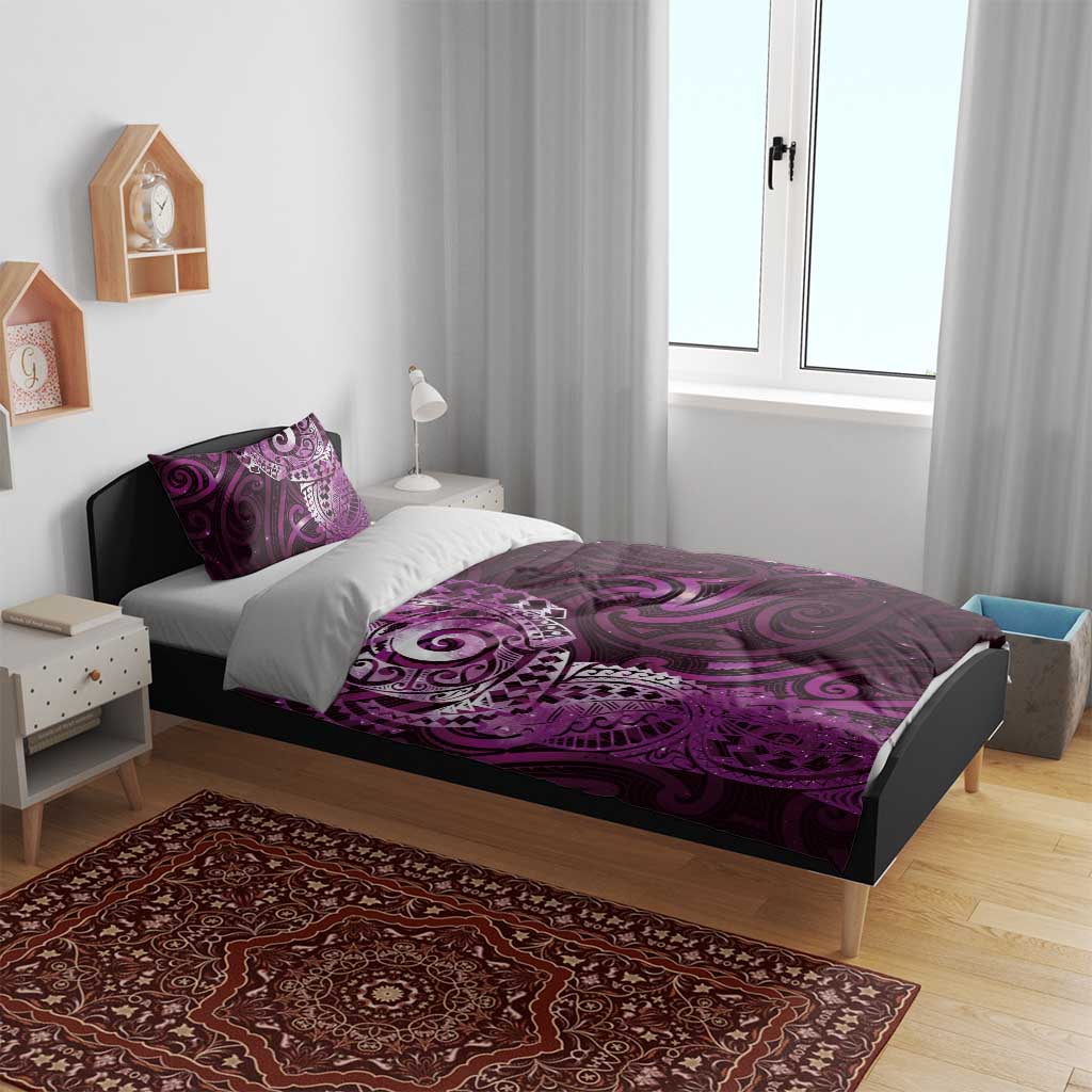Matariki New Zealand Maori Koru Art Tattoo Bedding Set New Year Galaxy Pink Sky Style LT03 - Polynesian Pride