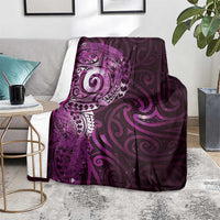 Matariki New Zealand Maori Koru Art Tattoo Blanket New Year Galaxy Pink Sky Style LT03 - Polynesian Pride