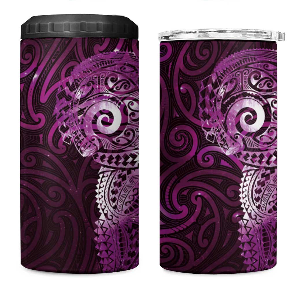 Matariki New Zealand Maori Koru Art Tattoo 4 in 1 Can Cooler Tumbler New Year Galaxy Pink Sky Style LT03 One Size: 16 oz Pink - Polynesian Pride