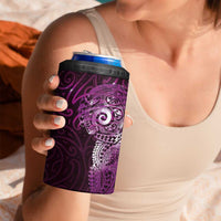 Matariki New Zealand Maori Koru Art Tattoo 4 in 1 Can Cooler Tumbler New Year Galaxy Pink Sky Style LT03 - Polynesian Pride