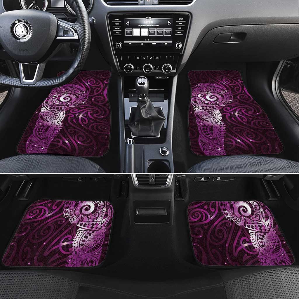 Matariki New Zealand Maori Koru Art Tattoo Car Mats New Year Galaxy Pink Sky Style LT03 Set 4pcs Pink - Polynesian Pride