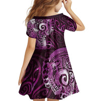 Matariki New Zealand Maori Koru Art Tattoo Family Matching Puletasi and Hawaiian Shirt New Year Galaxy Pink Sky Style LT03 - Polynesian Pride