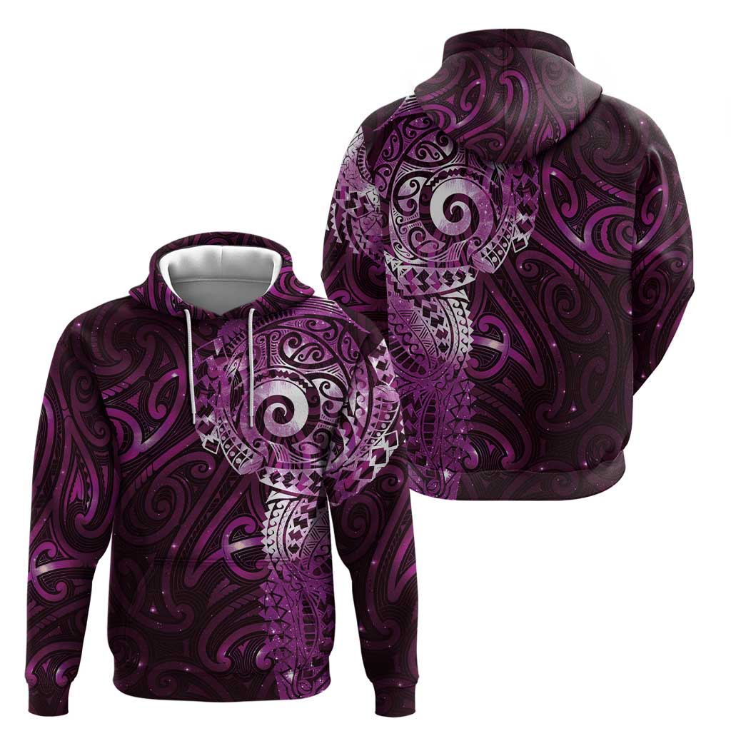 Matariki New Zealand Maori Koru Art Tattoo Hoodie New Year Galaxy Pink Sky Style LT03 - Polynesian Pride