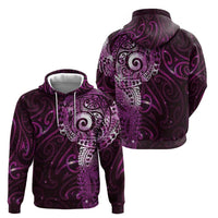 Matariki New Zealand Maori Koru Art Tattoo Hoodie New Year Galaxy Pink Sky Style LT03 - Polynesian Pride
