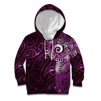 Matariki New Zealand Maori Koru Art Tattoo Kid Hoodie New Year Galaxy Pink Sky Style LT03 Hoodie Pink - Polynesian Pride