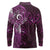 Matariki New Zealand Maori Koru Art Tattoo Long Sleeve Polo Shirt New Year Galaxy Pink Sky Style