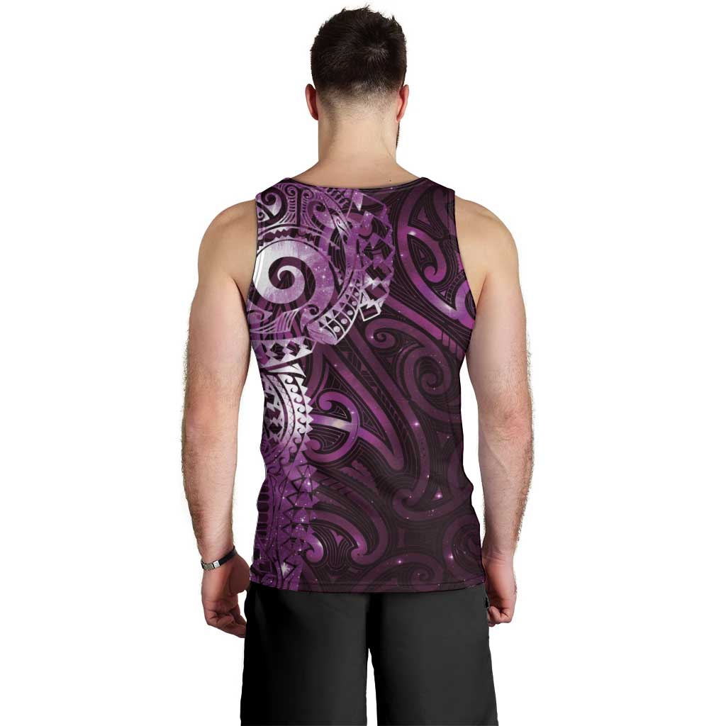 Matariki New Zealand Maori Koru Art Tattoo Men Tank Top New Year Galaxy Pink Sky Style LT03 - Polynesian Pride