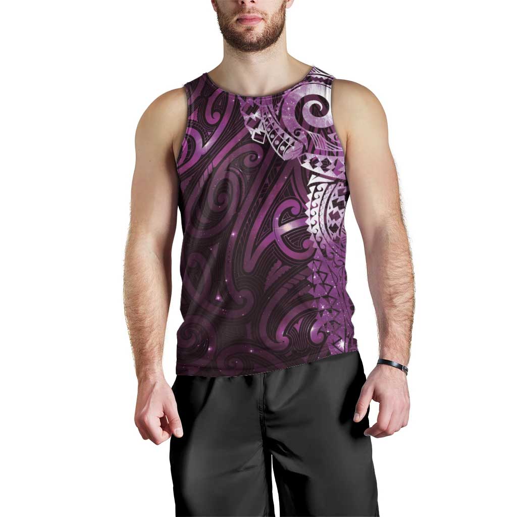 Matariki New Zealand Maori Koru Art Tattoo Men Tank Top New Year Galaxy Pink Sky Style LT03 - Polynesian Pride