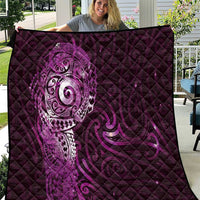 Matariki New Zealand Maori Koru Art Tattoo Quilt New Year Galaxy Pink Sky Style LT03 Pink - Polynesian Pride