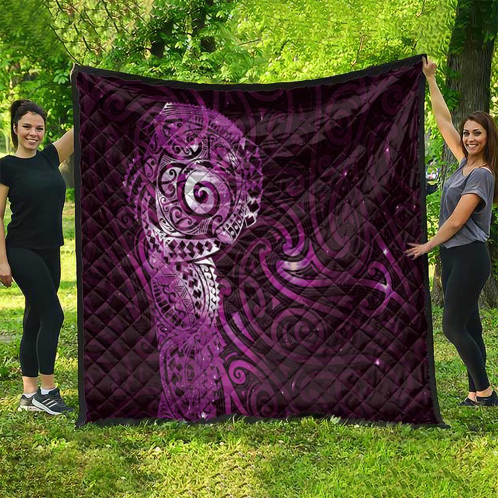 Matariki New Zealand Maori Koru Art Tattoo Quilt New Year Galaxy Pink Sky Style LT03 - Polynesian Pride