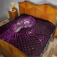 Matariki New Zealand Maori Koru Art Tattoo Quilt New Year Galaxy Pink Sky Style LT03 - Polynesian Pride
