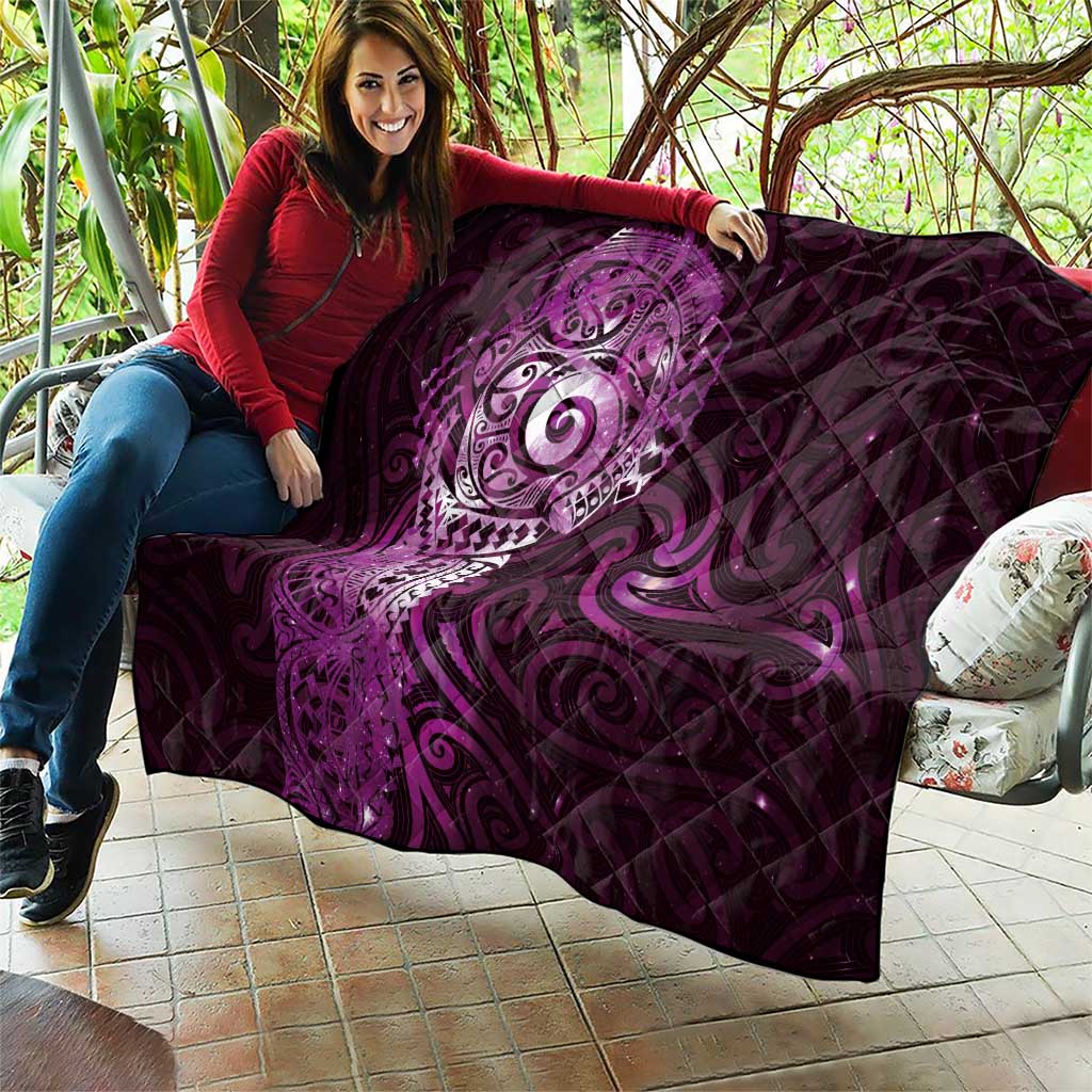 Matariki New Zealand Maori Koru Art Tattoo Quilt New Year Galaxy Pink Sky Style LT03 - Polynesian Pride