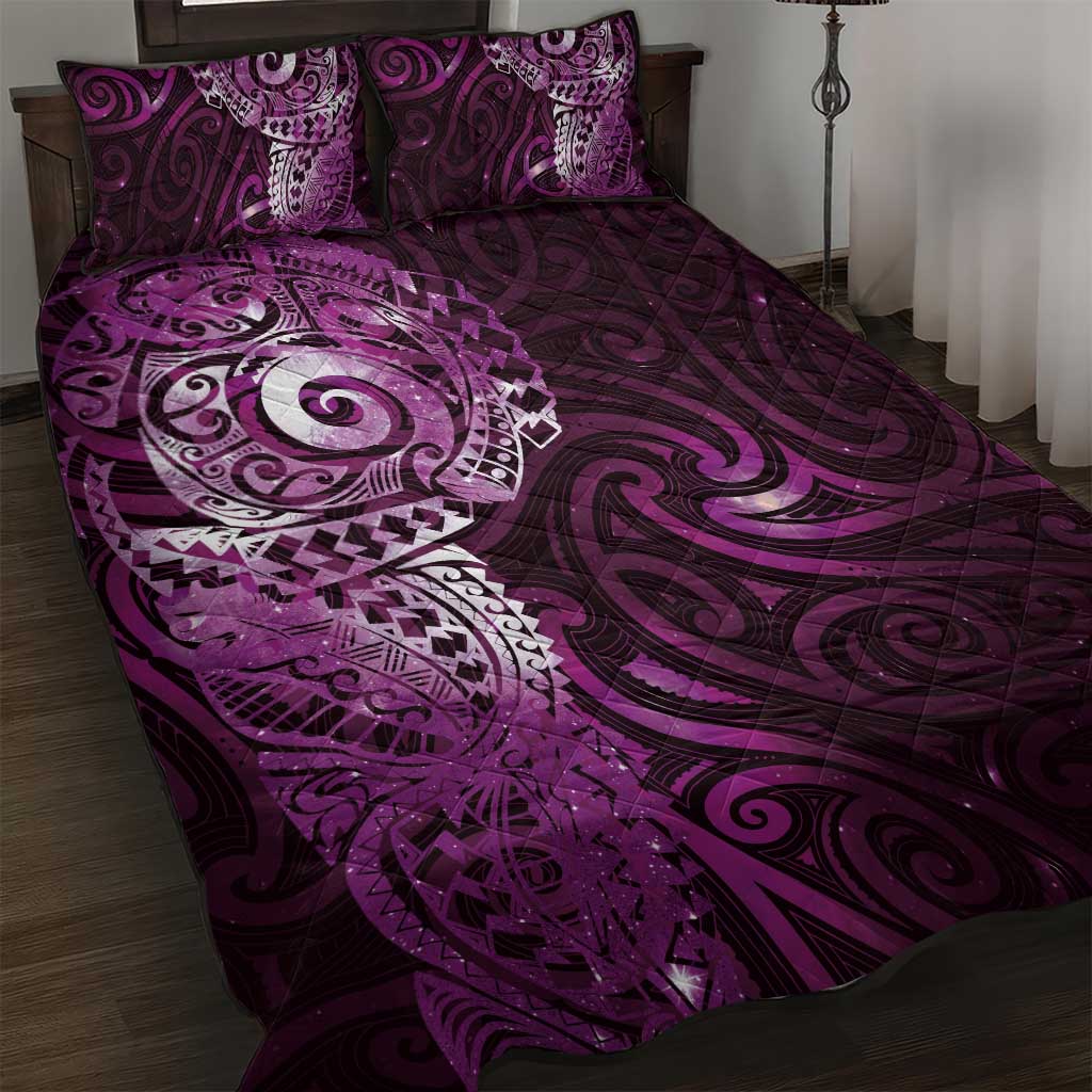 Matariki New Zealand Maori Koru Art Tattoo Quilt Bed Set New Year Galaxy Pink Sky Style LT03 Pink - Polynesian Pride