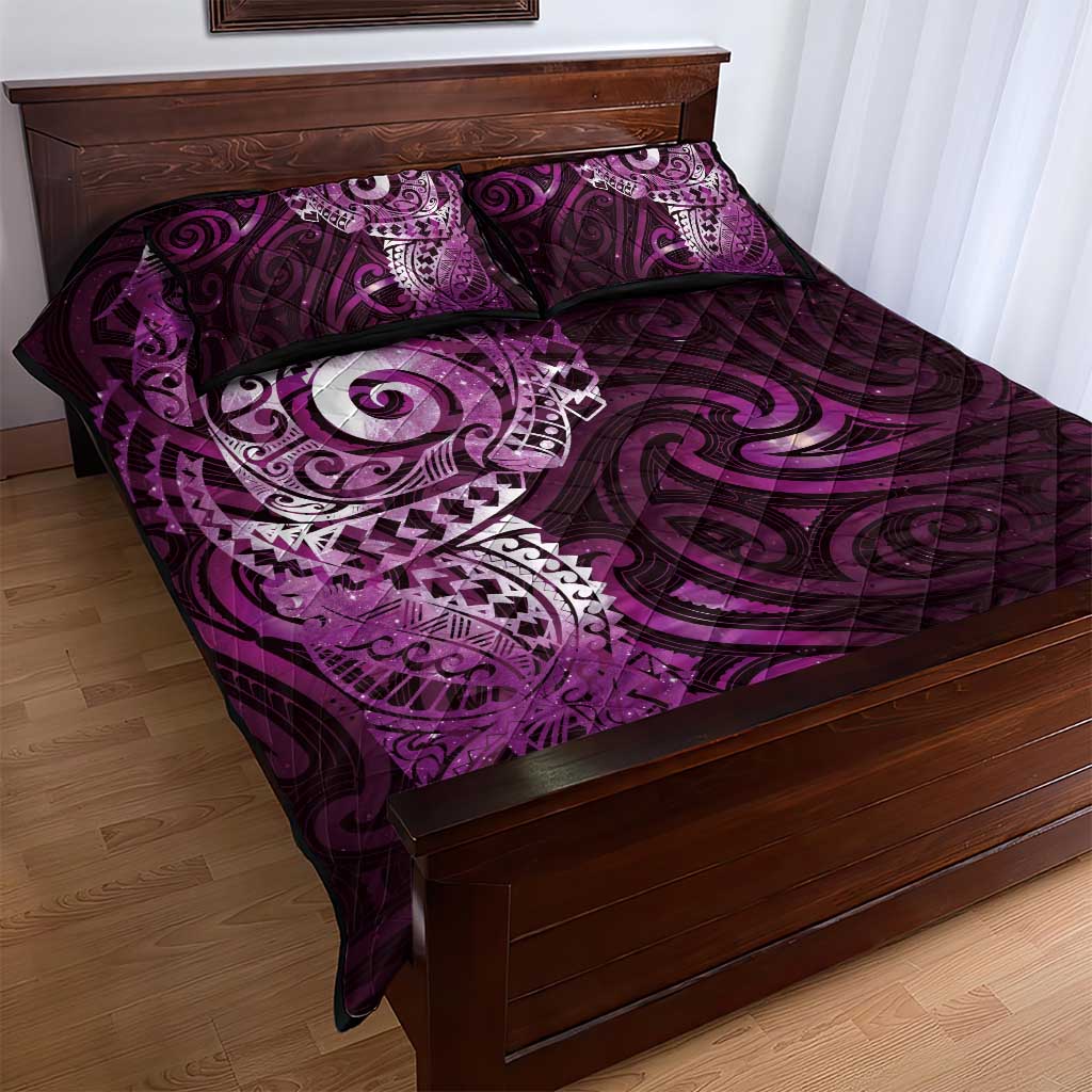 Matariki New Zealand Maori Koru Art Tattoo Quilt Bed Set New Year Galaxy Pink Sky Style LT03 - Polynesian Pride
