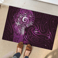Matariki New Zealand Maori Koru Art Tattoo Rubber Doormat New Year Galaxy Pink Sky Style LT03 - Polynesian Pride