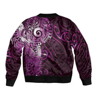 Matariki New Zealand Maori Koru Art Tattoo Sleeve Zip Bomber Jacket New Year Galaxy Pink Sky Style LT03 - Polynesian Pride