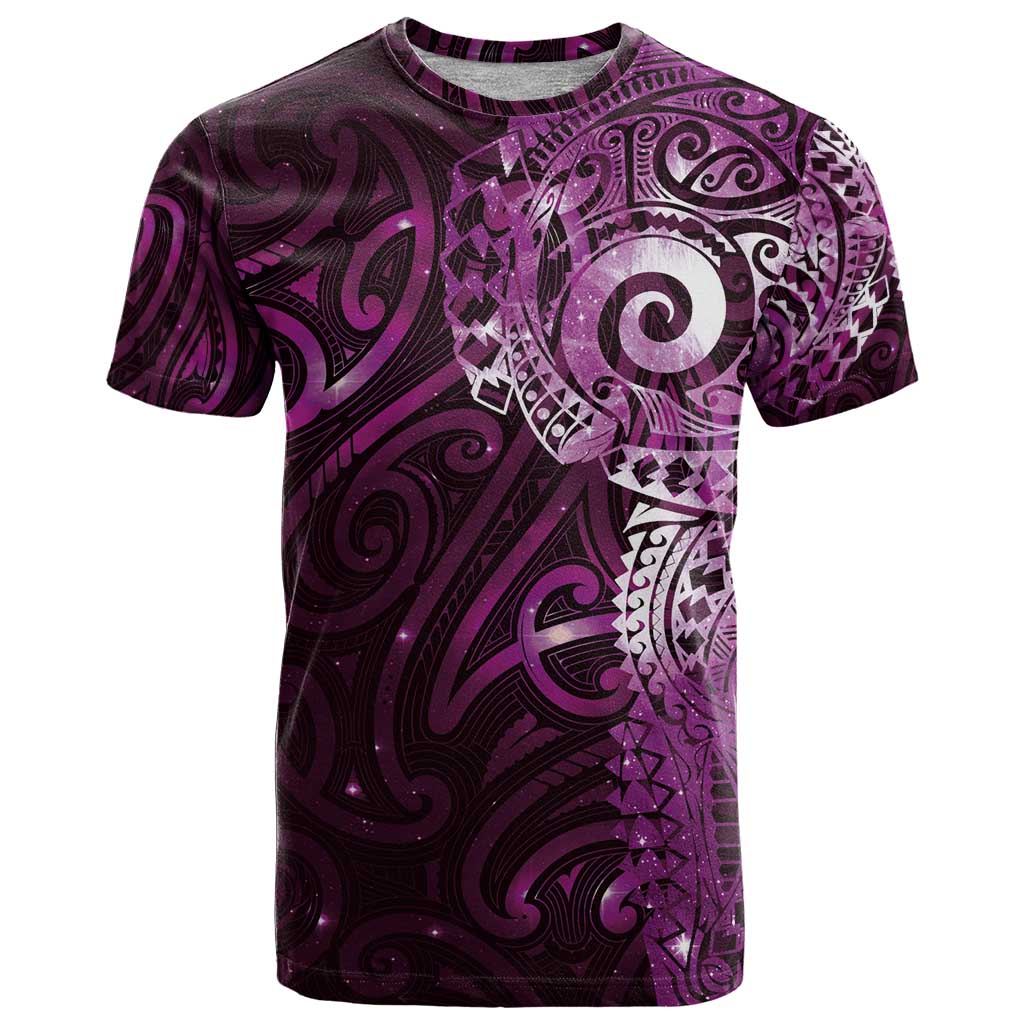 Matariki New Zealand Maori Koru Art Tattoo T Shirt New Year Galaxy Pink Sky Style LT03 Pink - Polynesian Pride