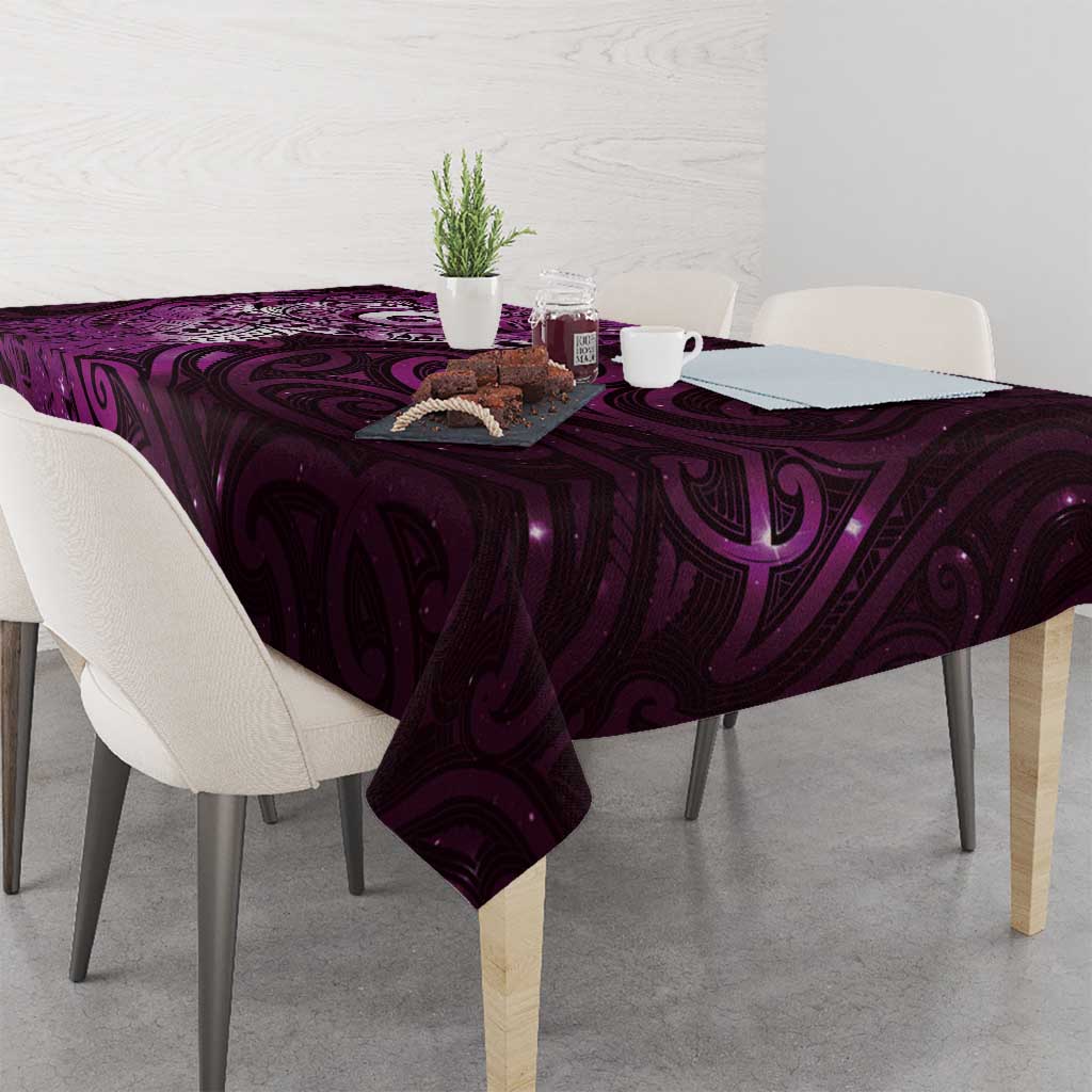 Matariki New Zealand Maori Koru Art Tattoo Tablecloth New Year Galaxy Pink Sky Style LT03 - Polynesian Pride
