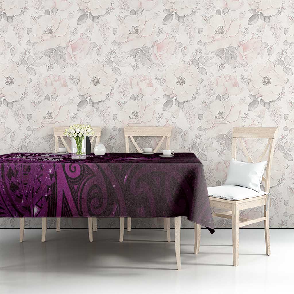 Matariki New Zealand Maori Koru Art Tattoo Tablecloth New Year Galaxy Pink Sky Style LT03 - Polynesian Pride