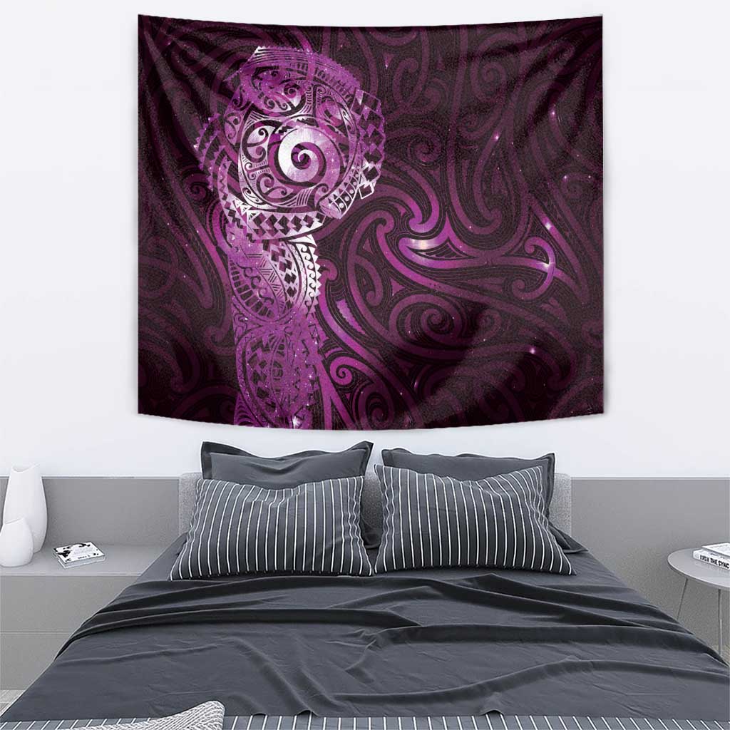 Matariki New Zealand Maori Koru Art Tattoo Tapestry New Year Galaxy Pink Sky Style LT03 - Polynesian Pride
