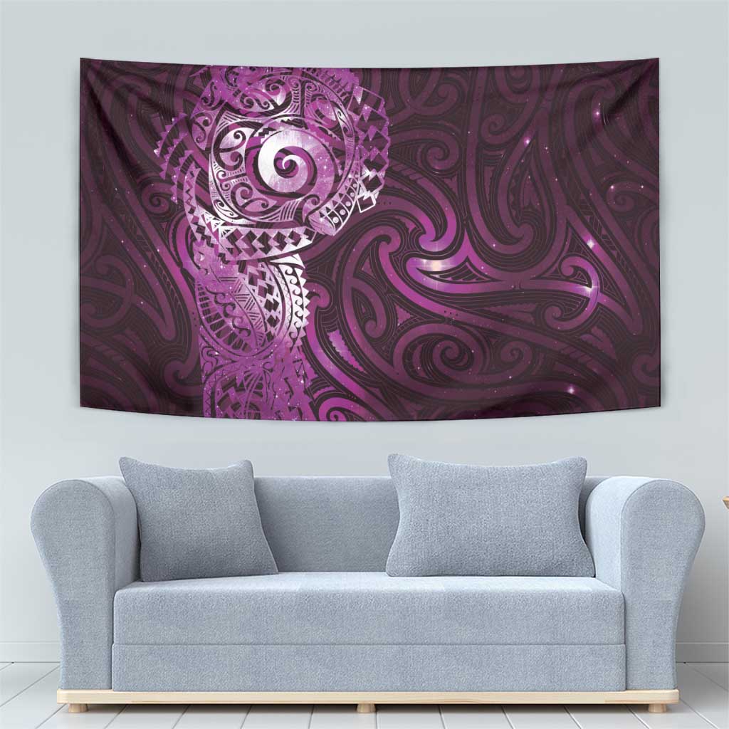Matariki New Zealand Maori Koru Art Tattoo Tapestry New Year Galaxy Pink Sky Style LT03 - Polynesian Pride