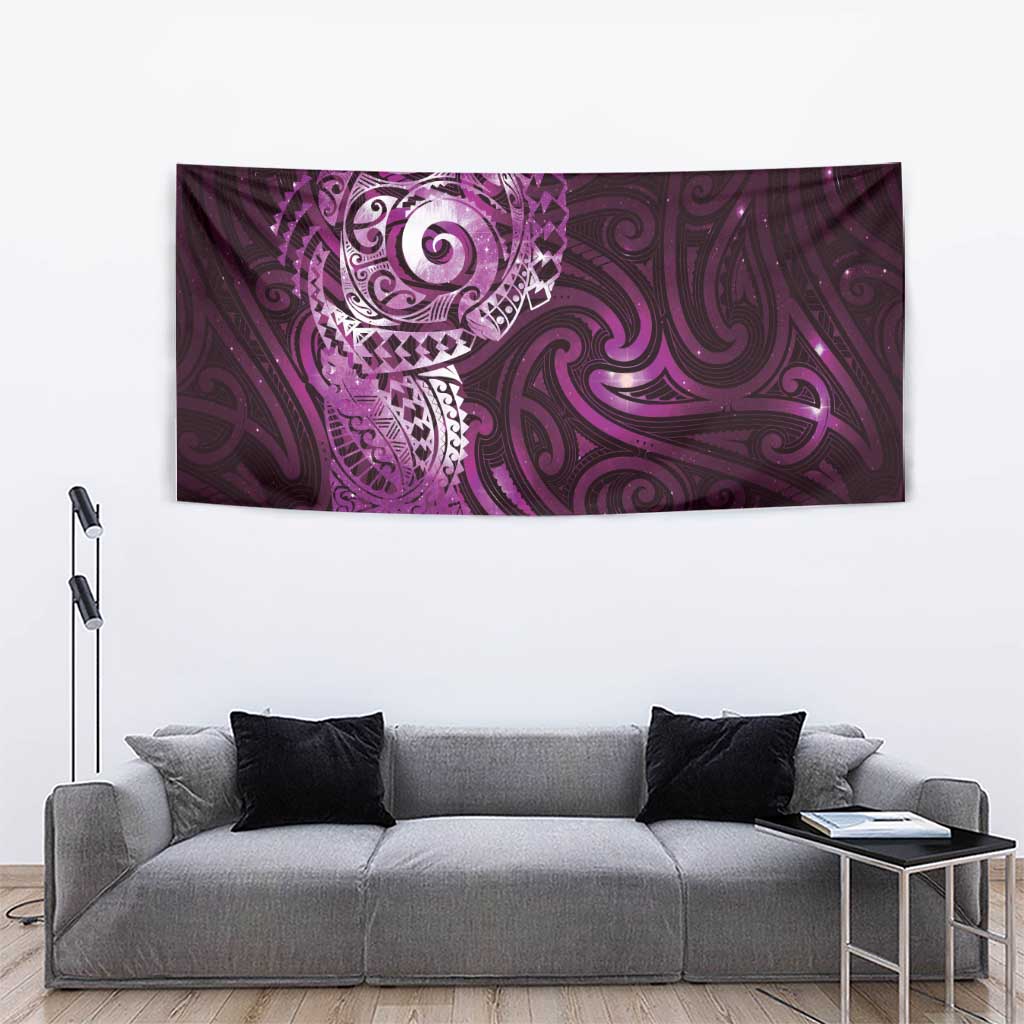 Matariki New Zealand Maori Koru Art Tattoo Tapestry New Year Galaxy Pink Sky Style LT03 - Polynesian Pride