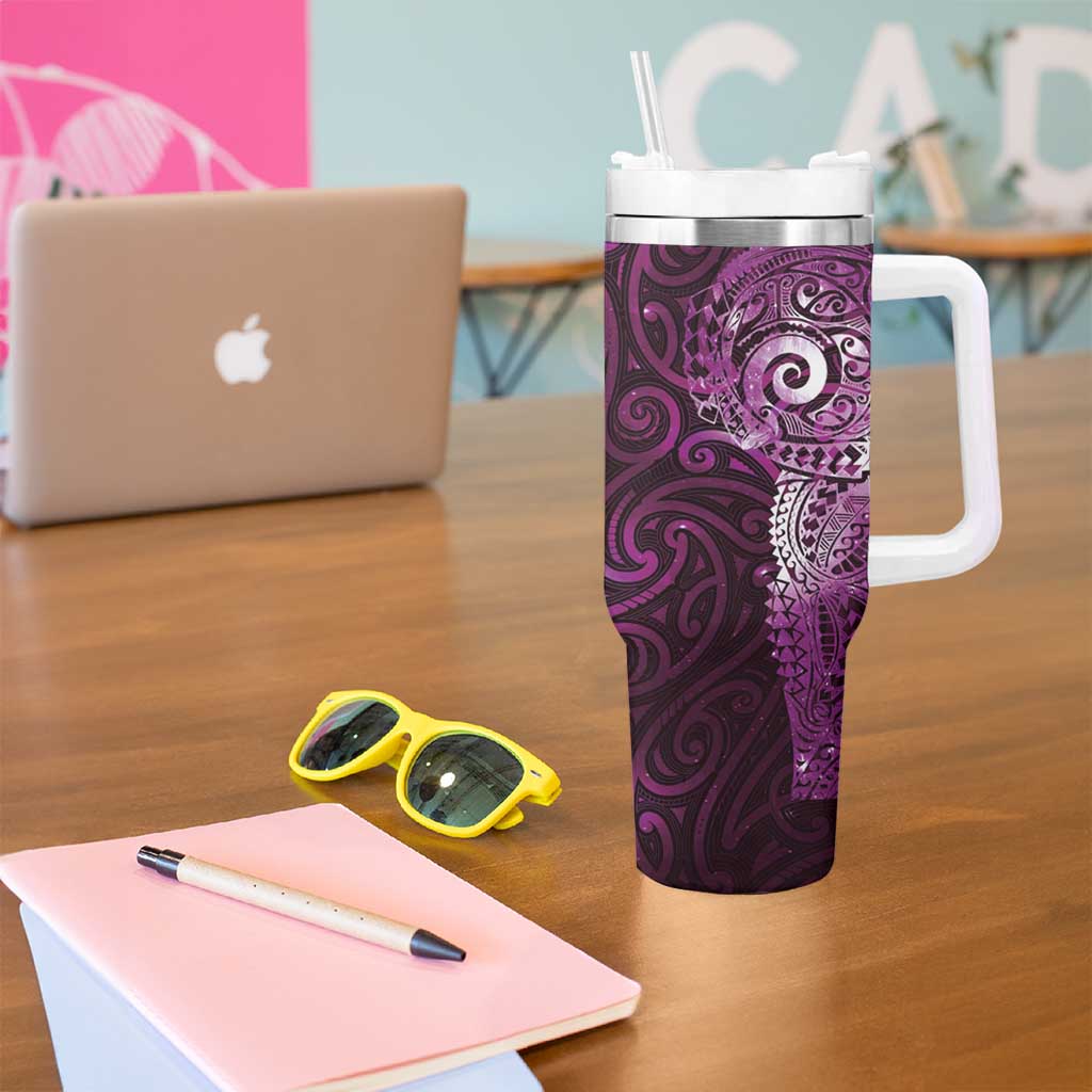Matariki New Zealand Maori Koru Art Tattoo Tumbler With Handle New Year Galaxy Pink Sky Style LT03 - Polynesian Pride